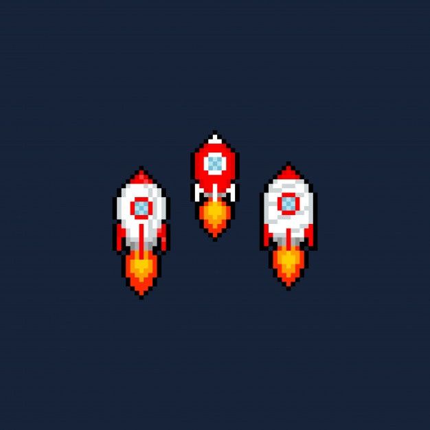 pixel rocketz color background